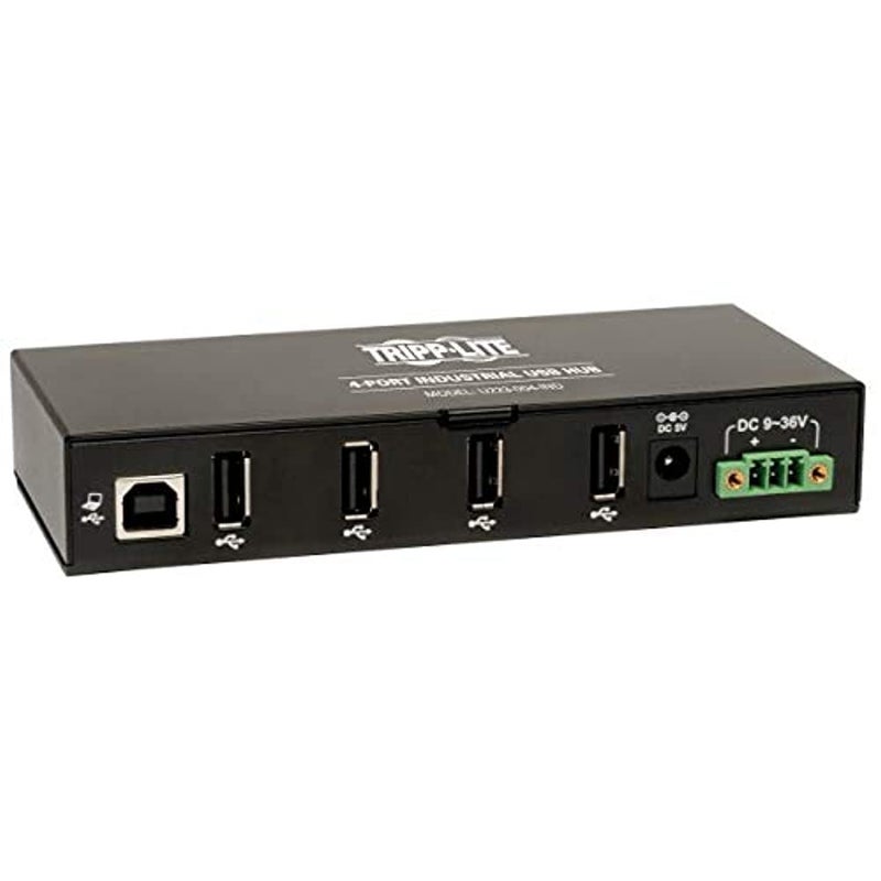 Tripp Lite 4-Port Rugged Industrial USB 2.0 Hi-Speed Hub w 15KV ESD Immunity and metal case, Mountable(U223-004-IND) - Image 1